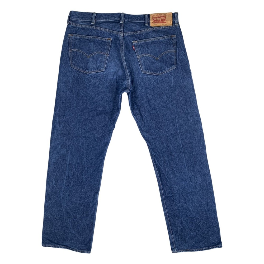 Levi's 501 Original Fit Jeans Mens 40x32 Blue Straight Leg Button Fly Denim